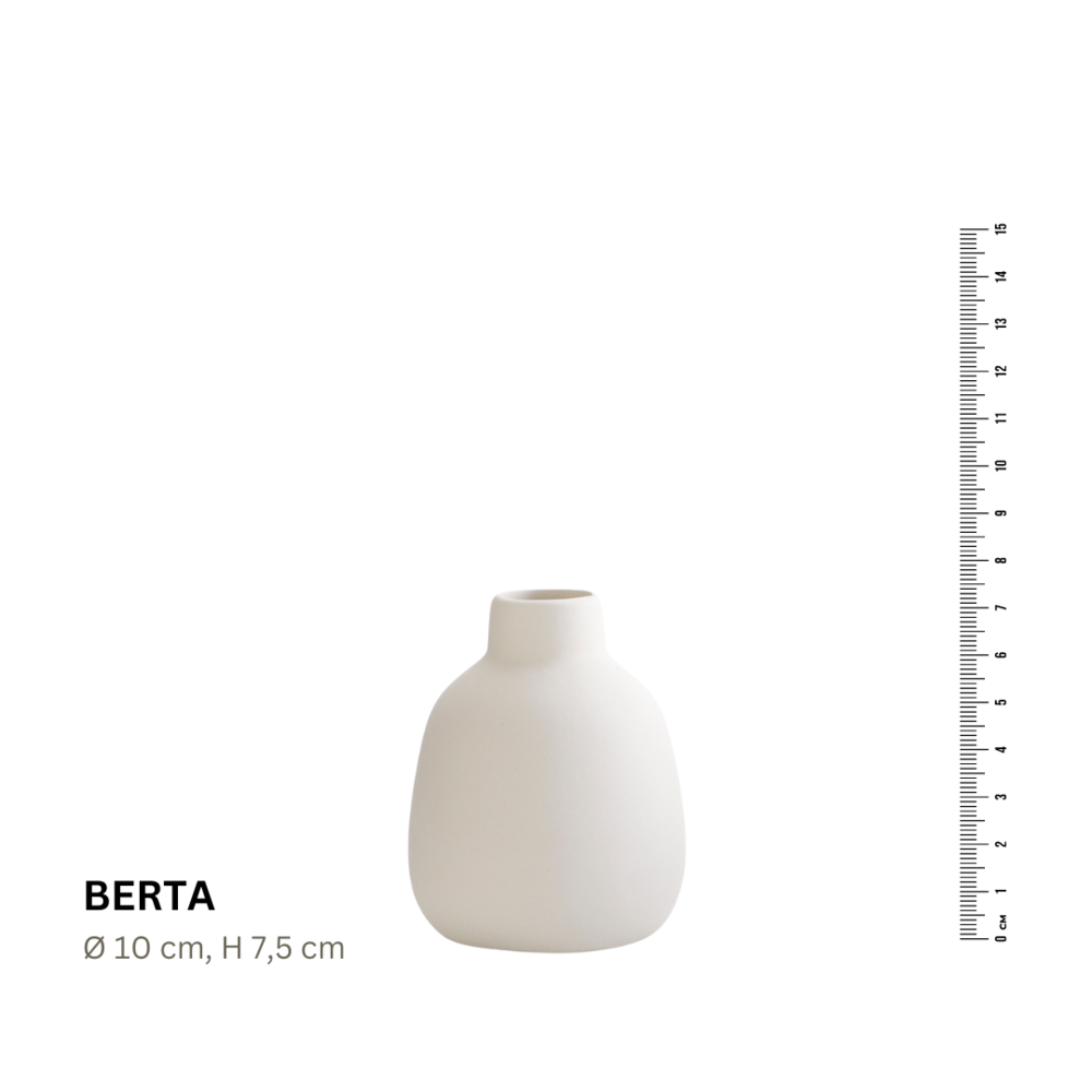 Koffer2go Kleine Vase bauchig BERTA, H: 10 cm Ø 7,5 cm- 19 EUR