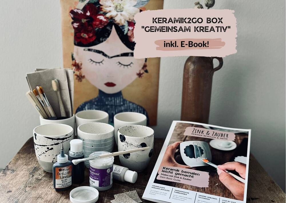 Keramik2go Box "Gemeinsam kreativ" (2-6 Pers.) erweiterbar